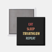 Triathlon - Sleep Triathlon Wiederholung Magnet (Vorderseite/Rückseite)