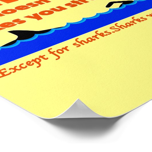 Triathlon Spaß Print Poster (Ecke)