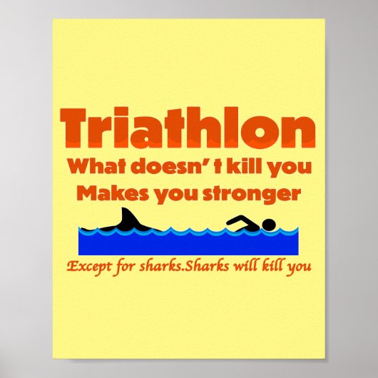 Triathlon Spaß Print Poster (Vorne)