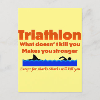 Triathlon Spaß Print Postkarte