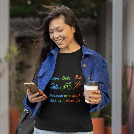 Triathlon Sport Zitat Rad laufen T-Shirt