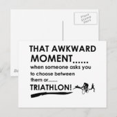 Triathlon Sports Designs Postkarte (Vorne/Hinten)