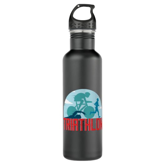 Triathlon Sports Edelstahlflasche (Vorderseite)