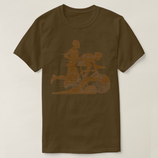Triathlon Sportsman Grunge T-Shirt (Design vorne)