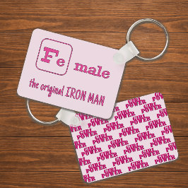 Triathlon-Sportwitz von Frauen rosa Schlüsselanhänger