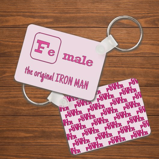 Triathlon-Sportwitz von Frauen rosa Schlüsselanhänger