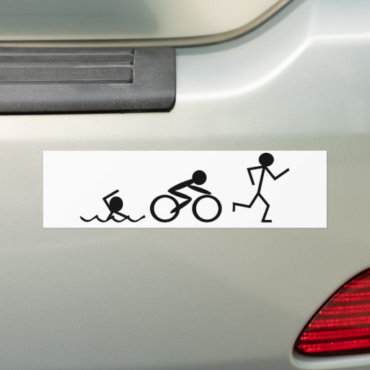 Triathlon-Strichmännchen Autoaufkleber (Auf Auto)