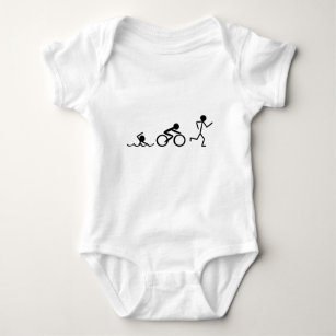 Triathlon-Strichmännchen Baby Strampler