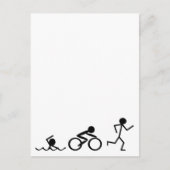 Triathlon Strichmännchen Postkarte (Vorderseite)