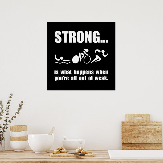 Triathlon Strong Poster (Küche)