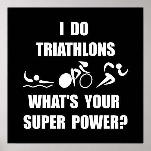 Triathlon Super Power Poster (Vorne)