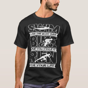Triathlon Swim Bike Fitness Sporthafen Swi T-Shirt