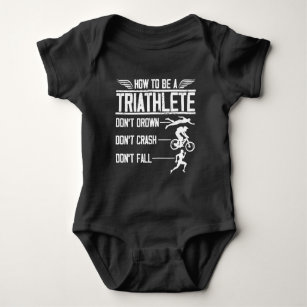 Triathlon Swim Bike Lauf Triathlete Sportsman Baby Strampler