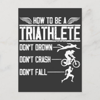 Triathlon Swim Bike Lauf Triathlete Sportsman Postkarte