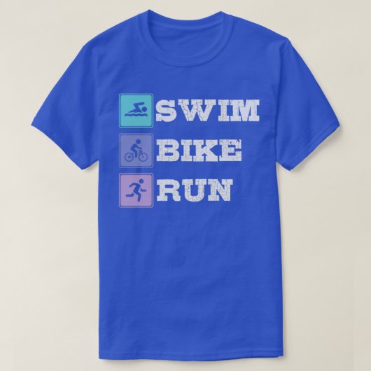 Triathlon Swim Bike Run 34 T-Shirt (Design vorne)