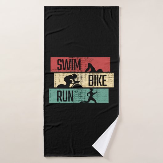 Triathlon - Swim Bike Run Badehandtuch (Badehandtuch)