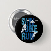 Triathlon - Swim Bike Run Button (Vorne & Hinten)