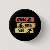 Triathlon - Swim Bike Run Button (Vorderseite)