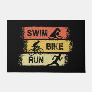 Triathlon - Swim Bike Run Fußmatte