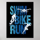 Triathlon - Swim Bike Run Poster (Vorne)