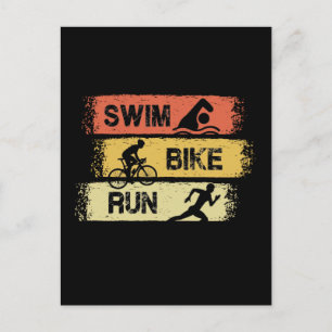 Triathlon - Swim Bike Run Postkarte