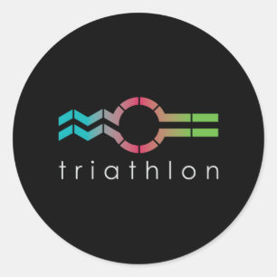 Triathlon_Swim Bike Run Runder Aufkleber