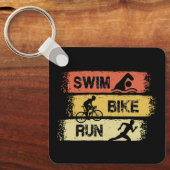 Triathlon - Swim Bike Run Schlüsselanhänger (Vorderseite)