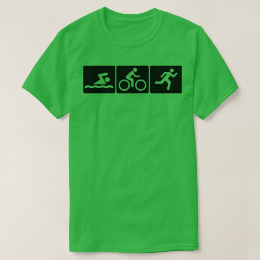 Triathlon Swim Bike Run Sticker T-Shirt (Design vorne)