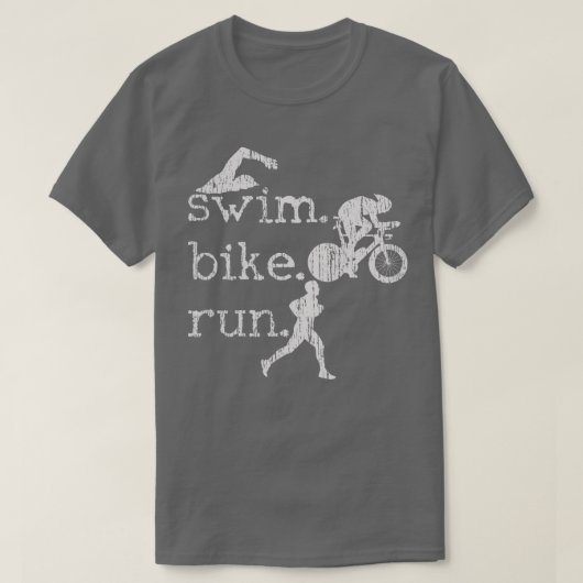 Triathlon Swim Bike Run Triathlete 95 T-Shirt (Design vorne)