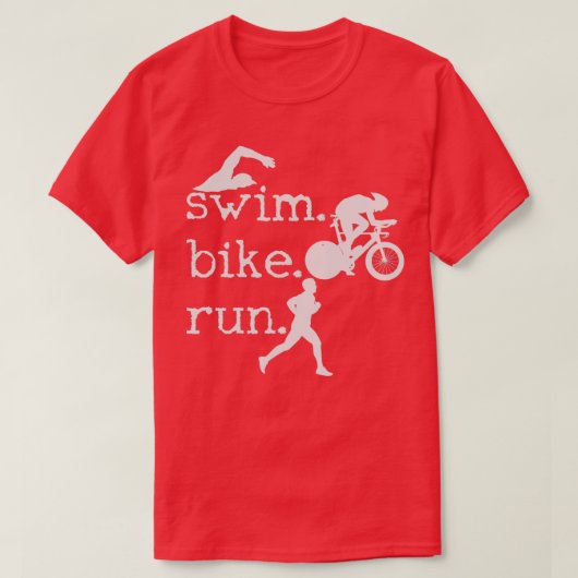 Triathlon Swim Bike Run Triathlete 96 T-Shirt (Design vorne)
