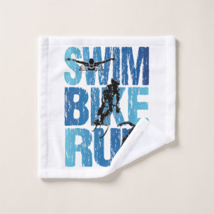 Triathlon - Swim Bike Run Waschlappen