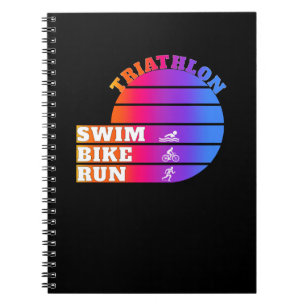 Triathlon Swim, Fahrrad, laufen Notizblock