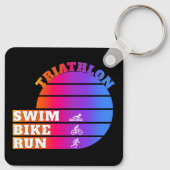 Triathlon Swim, Fahrrad, laufen Schlüsselanhänger (Rückseite)