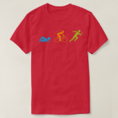 Triathlon Swiming Biking Running T-Shirt (Design vorne)