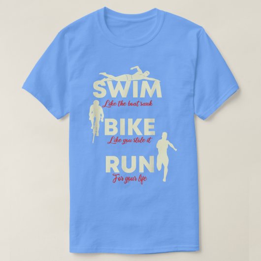 Triathlon Swimming Cycling Running 1369 T-Shirt (Design vorne)