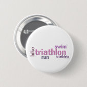 Triathlon-Text Button (Vorne & Hinten)