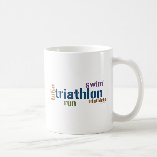 Triathlon-Text Kaffeetasse (Rechts)
