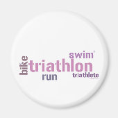 Triathlon Text Magnet (Vorne)