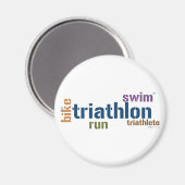 Triathlon Text Magnet (Vorderseite/Rückseite)