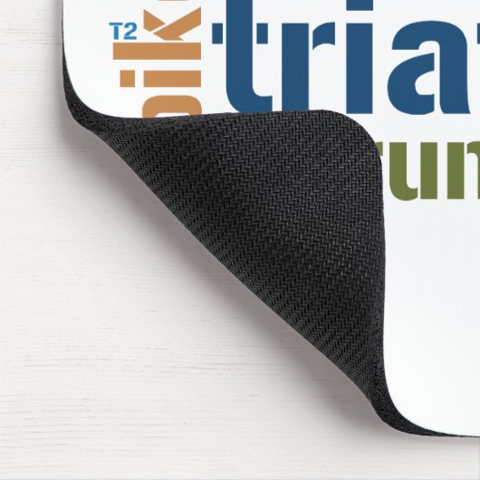 Triathlon-Text Mousepad (Ecke)