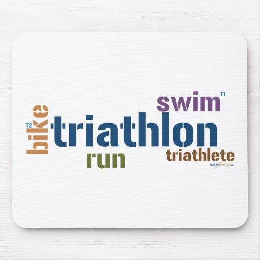 Triathlon-Text Mousepad (Vorne)