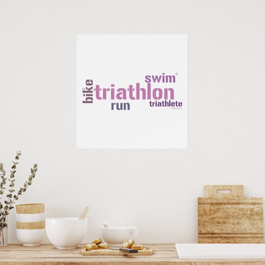 Triathlon Text Poster (Küche)
