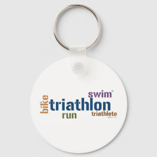 Triathlon Text Schlüsselanhänger