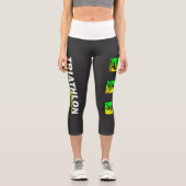 Triathlon Transzendenz: Schwimmen, Fahrrad, Erfolg Capri Leggings (Vorderseite)