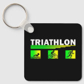 Triathlon Transzendenz: Schwimmen, Fahrrad, Erfolg Schlüsselanhänger (Vorderseite)