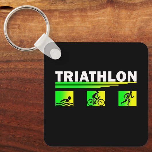 Triathlon Transzendenz: Schwimmen, Fahrrad, Erfolg Schlüsselanhänger (Vorderseite)