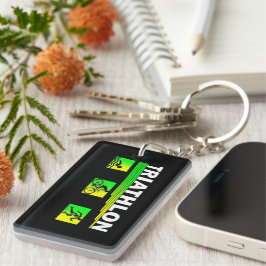 Triathlon Transzendenz: Schwimmen, Fahrrad, Erfolg Schlüsselanhänger