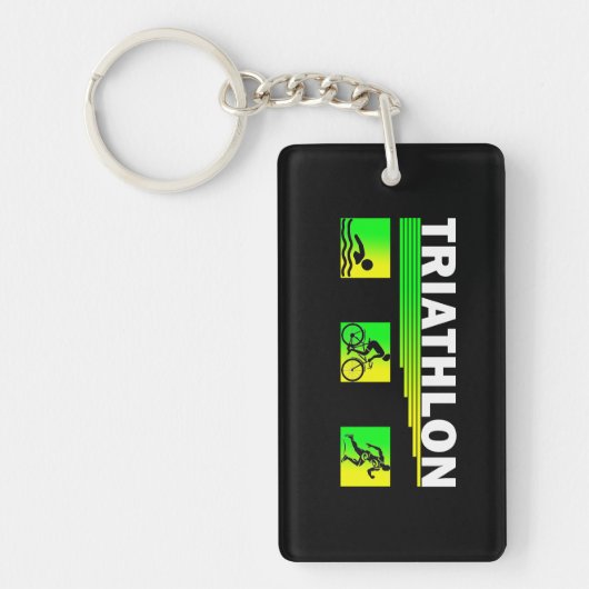 Triathlon Transzendenz: Schwimmen, Fahrrad, Erfolg Schlüsselanhänger (Vorderseite)