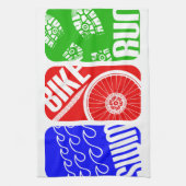 Triathlon-TRI Farbblöcke Küchentuch (Vertikal)