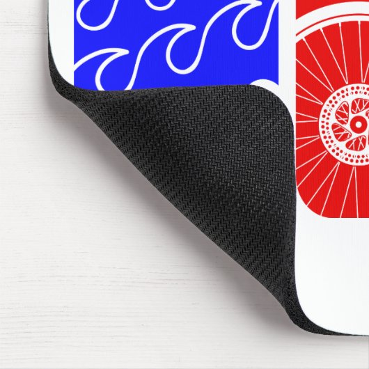 Triathlon-TRI Farbblöcke Mousepad (Ecke)